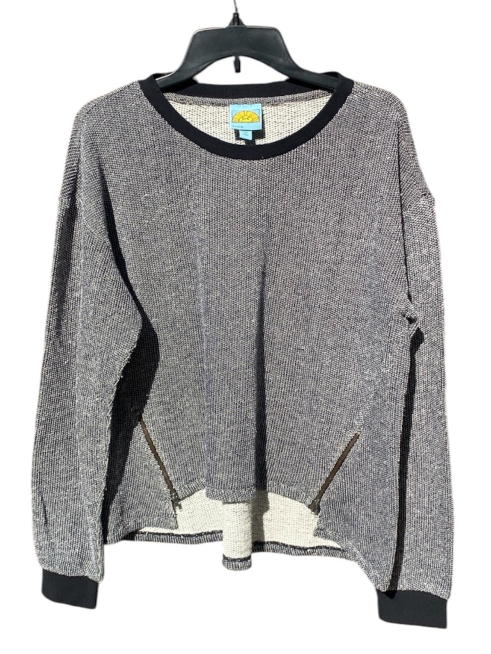 C&C California Marled High Low Oversized Cropped Sweater - L